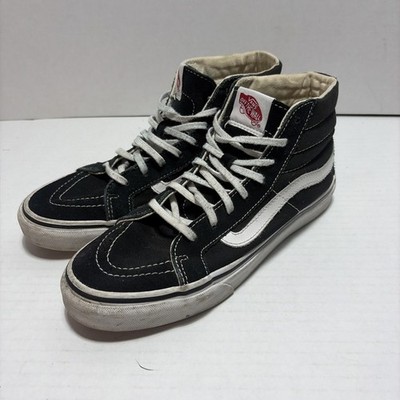 VANS Black/White Lace-Up High Top Skate Sneaker Men's Size 6.5 / Woman s Size 8