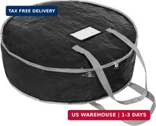 Wreath Storage Bag 30" - Garland Holiday Container Tear Resistant Material - Eas