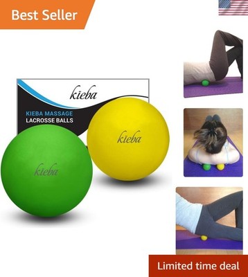 Set of 2 Massage Lacrosse Balls for Myofascial Release & Trigger Point Therapy