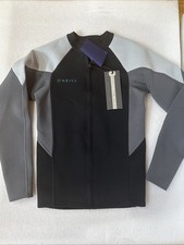 O'Neill Youth Reactor-2 2mm Front Zip Wetsuit Jacket Black/Graphite/Cool Grey 16