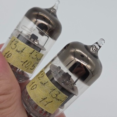 Matched Pair 6N23P USSR Tubes 1984-85 E88CC 6922 6DJ8 Tested Strong
