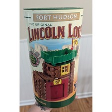 Lincoln Logs Fort Hudson Wood Building Set 70 Pcs Brown 00913 2008 Complete Set