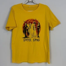 Goul Gang Halloween Yellow Crew Neck T-shirt L