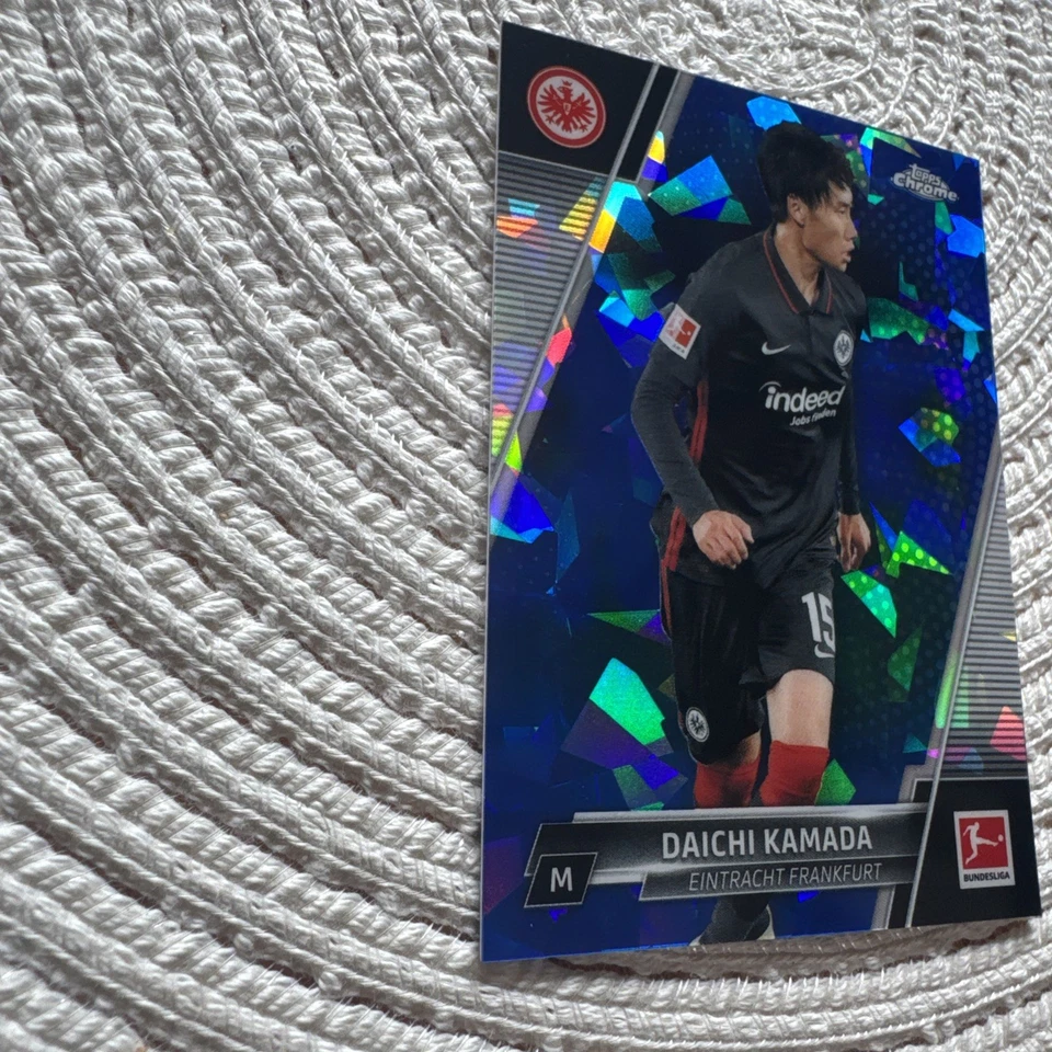 Daichi Kamada 2021-22 Topps Chrome Bundesliga Blue Refractor /39 NRMT - Image 2 of 4