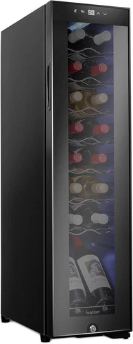 16-Bottle Wine Cooler with Lock | Digital Temp Control & Elegant Glass Door