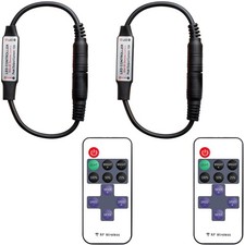 2 Pack LED Light Strip Remote Control Mini RF Wireless LED Controller Single ...