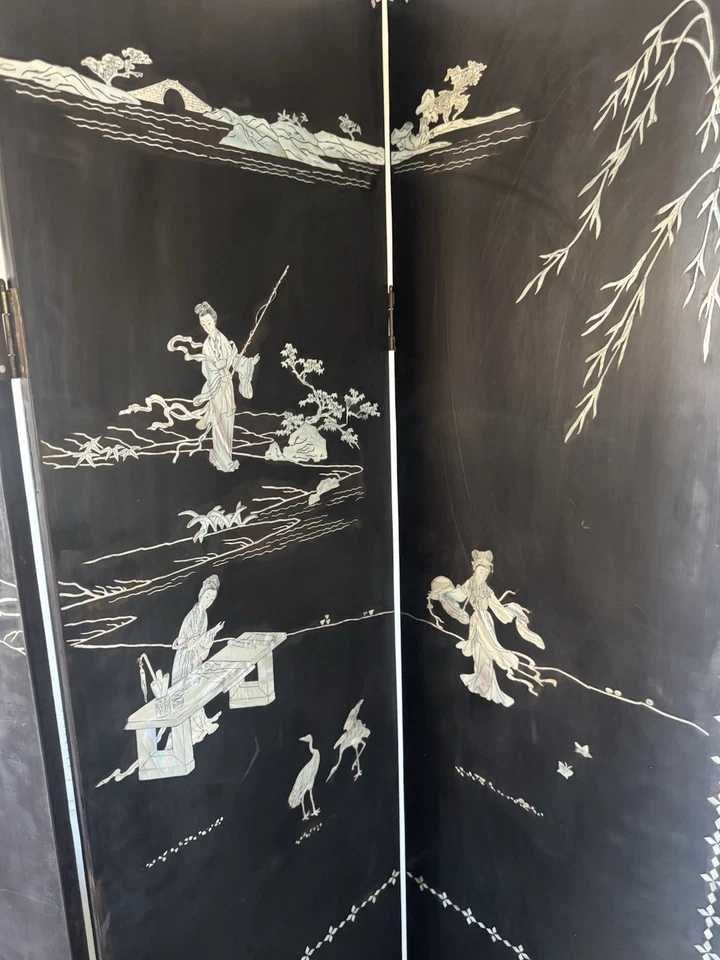 Vintage Asian Partition/Room Divider - Double Sided - Fairly Good Condition - Image 4 of 4