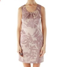 LOFT Sleeveless Lined Abstract Print Pockets Sheath Dress Size 0 Career Classic