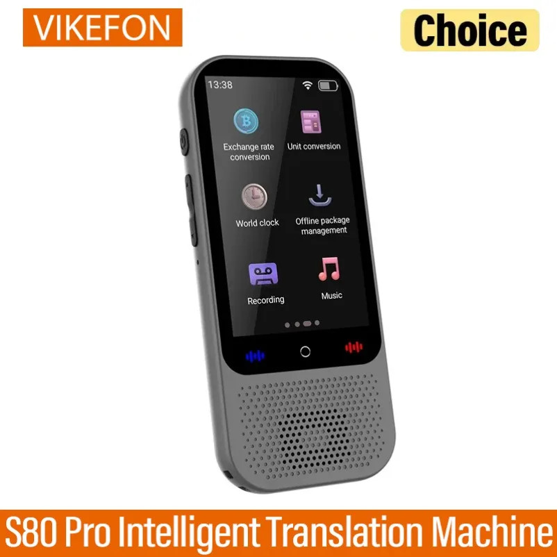 Traducteur de poche S80 Pro réduction de bruit et enregistrement HD 138 langues