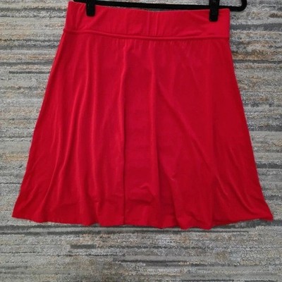 Claudia Sträter XL Rot A Linie Minirock Stretch Pull On Büro Bequem