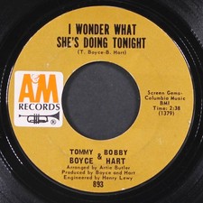 TOMMY BOYCE & BOBBY HART: i wonder what she's doing tonight / the ambushers A&M