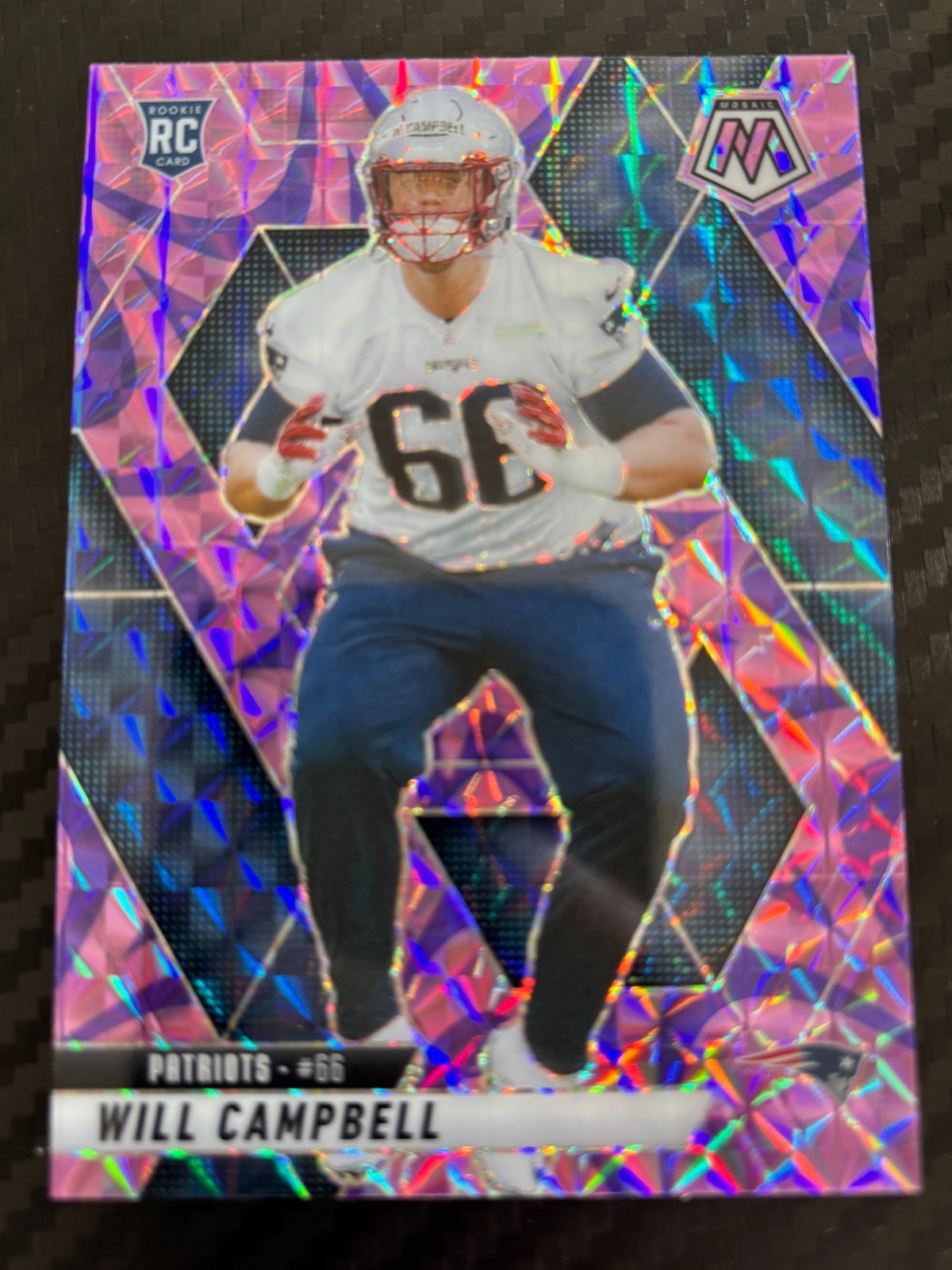 2025 Panini Mosaic Football - Will Campbell #378 Purple Reactive Prizm (RC)