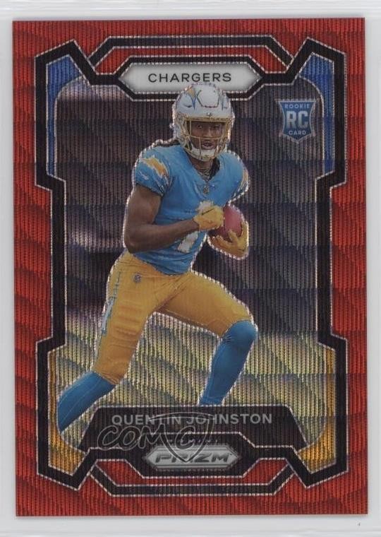 2023 Panini Prizm Rookies Red Wave 74/149 Quentin Johnston #353 Rookie RC 14cm