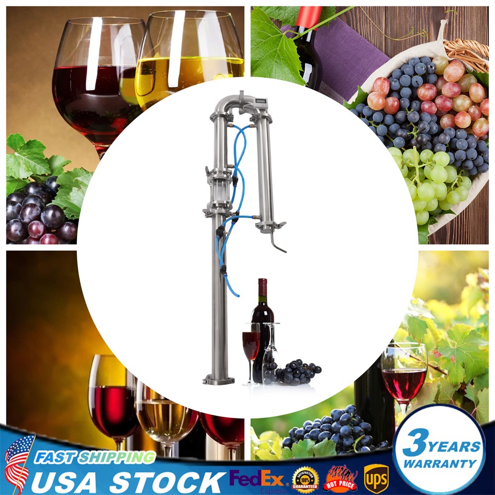 Brew Wine Making Tool 2" in Stainless Still Moonshine Reflux Distilling Column