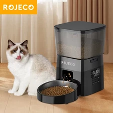 Automatic Pet Feeder Button Version Auto Cat Food Dispenser Accessories Smart Co