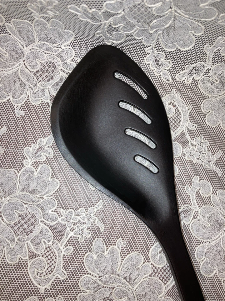 Calphalon Black Nylon Slotted Spoon Strainer Mixer Skimmer Heat Resistant - Image 4 of 4