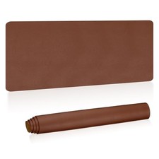 Large Desk Mat Non-Slip Waterproof PU Leather Desk Pad 48"x17" Dark Brown