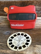Vintage View Master 3D Viewer Red Classic Toy Slide Viewer With 1 Film Card