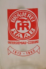 Brauerei Raab Untersiemau Bierkrug Humpen Glaskrug Seidlakrug 0,5l Oberfranken