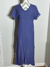 Umgee Women’s Size Small Dress Maxi Periwinkle Side Slits Lined 