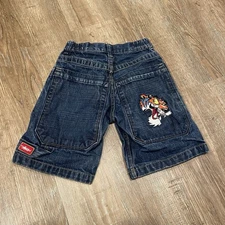 JNCO Kids Tiger VINTAGE Denim Jean Shorts YOUTH 20” Raver Pants Y2K 2000s