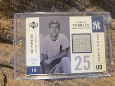 2001 Upper Deck-Legendary #LYJ-JP Joe Pepitone Game Used Jersey Relic NY Yankees