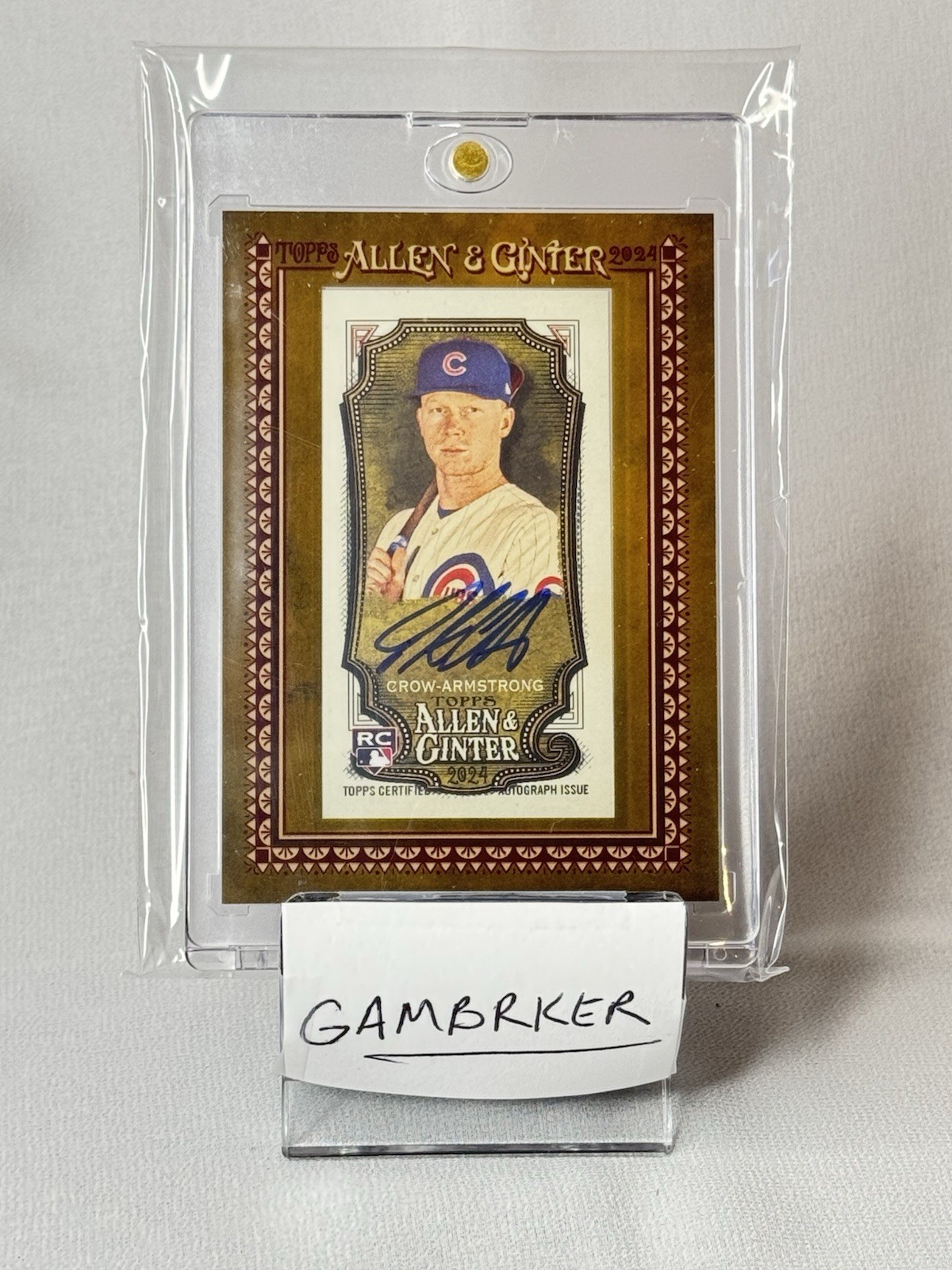 2024 Topps Allen & Ginter Pete Crow Armstrong Mini Framed Auto RC Rookie #MA-PC