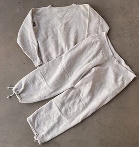 Vintage Sweat Suit 44 23x23.5 Double V Sweatshirt Medium Pants US NAVY 40s WW2