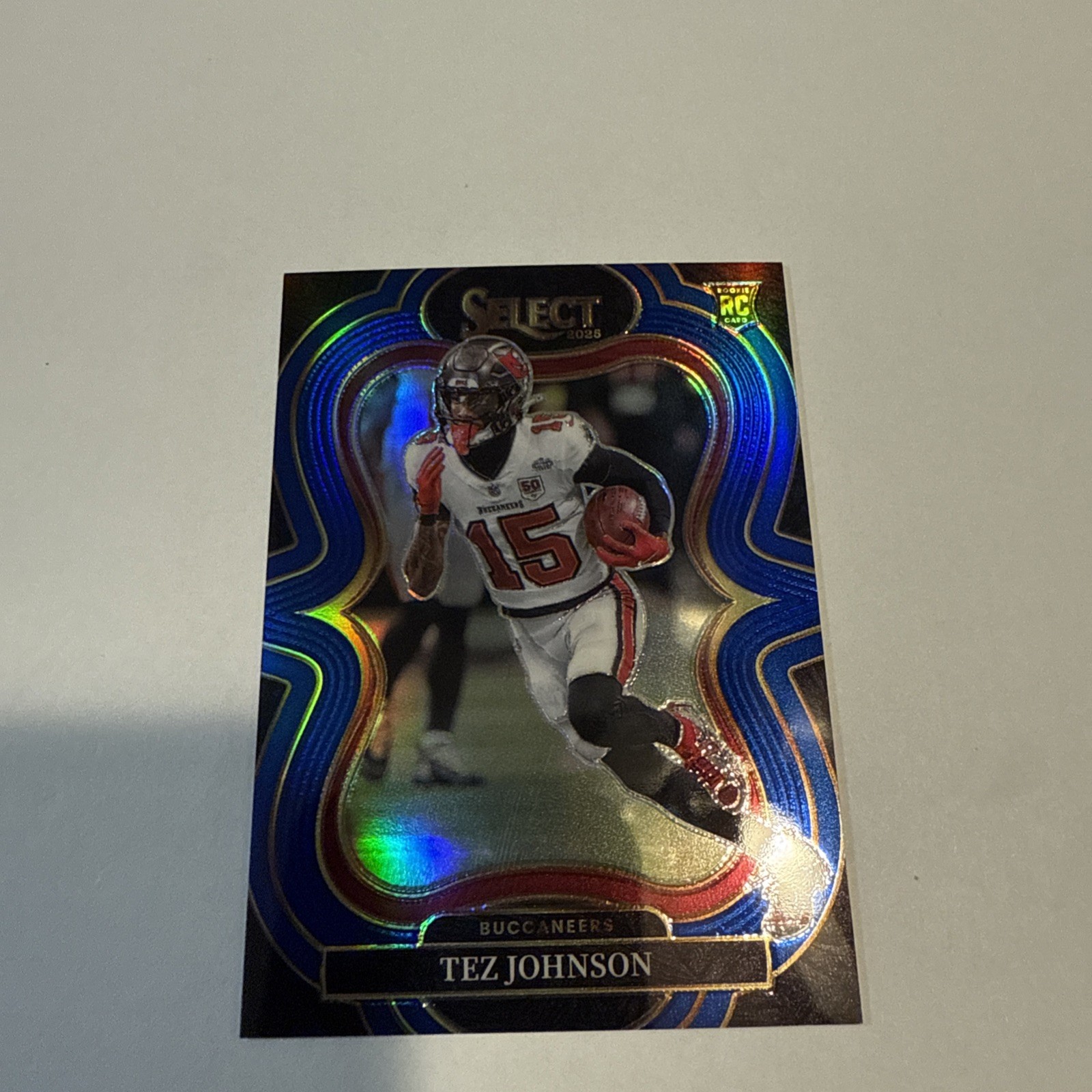 2025 Select #338 TEZ JOHNSON RC Suite Level Blue Prizm /99 BUCCANEERS