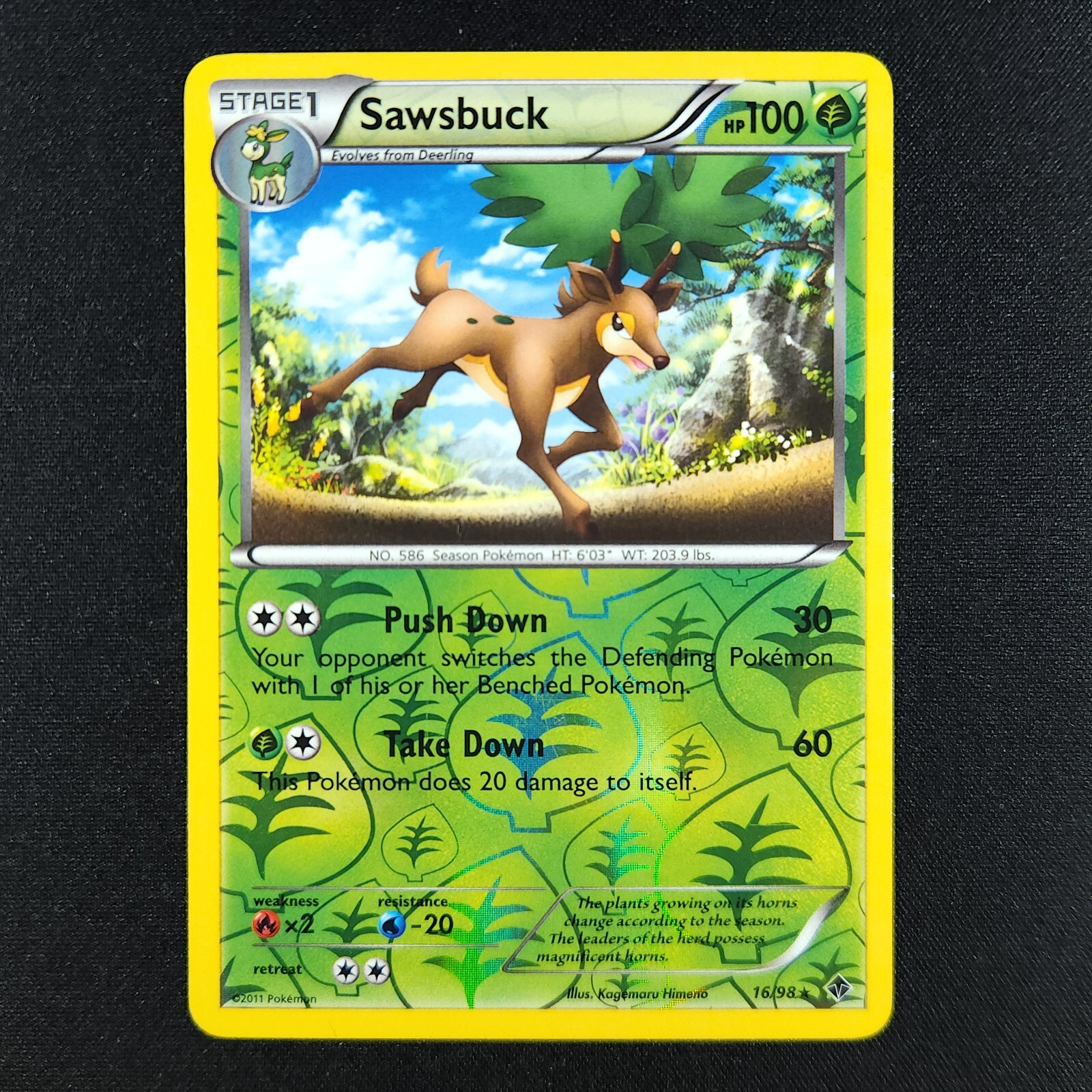 Sawsbuck 16/98 Holo - Emerging Powers - Pokemon Card