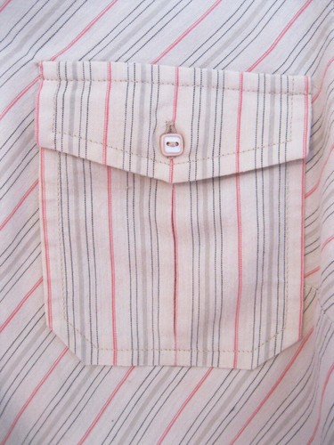 FREE PEOPLE Striped Shirt Size S Small 4 6 Blouse Beige Gray Pink Casual Top - Imagen 4 de 7