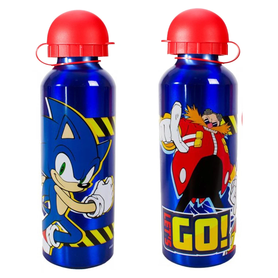 Sonic The Hedgehog Aluminium Bottle Water Drinks Children Back to School Blue - Image 2 of 3