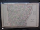Gray & Son Antique Hand Colored Map Arkansas Little Rock Texarkana Camden 1876 — photo 1