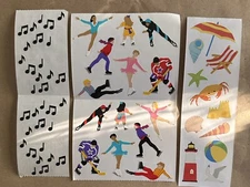 mrs. grossman's stickers lot. Ice Skaters, Music Notes, Beach