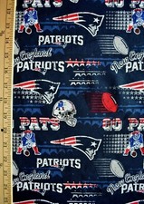 NFL NEW ENGLAND PATRIOTS LOGO PRINT 100 COTTON FABRIC 23X56 INCHES