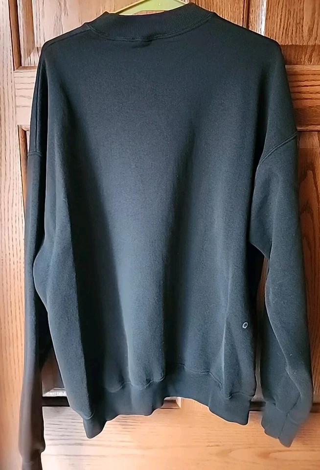 Sudadera Fila Vintage Para Hombre XL Negra Bordada Cuello Redondo Hecha en Italia Foto 4 de 4