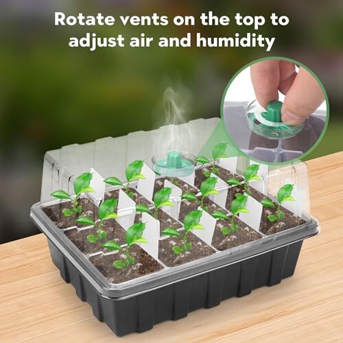 -5 Pack Plant Trays with 60pcs Puller Reusable, Seed Starter Tray 0907-12-5P - Picture 5 of 7