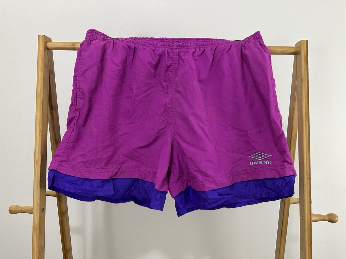 VTG Umbro Two Tone Bold Neon Pink Soccer Fulbol Sport Shorts Size