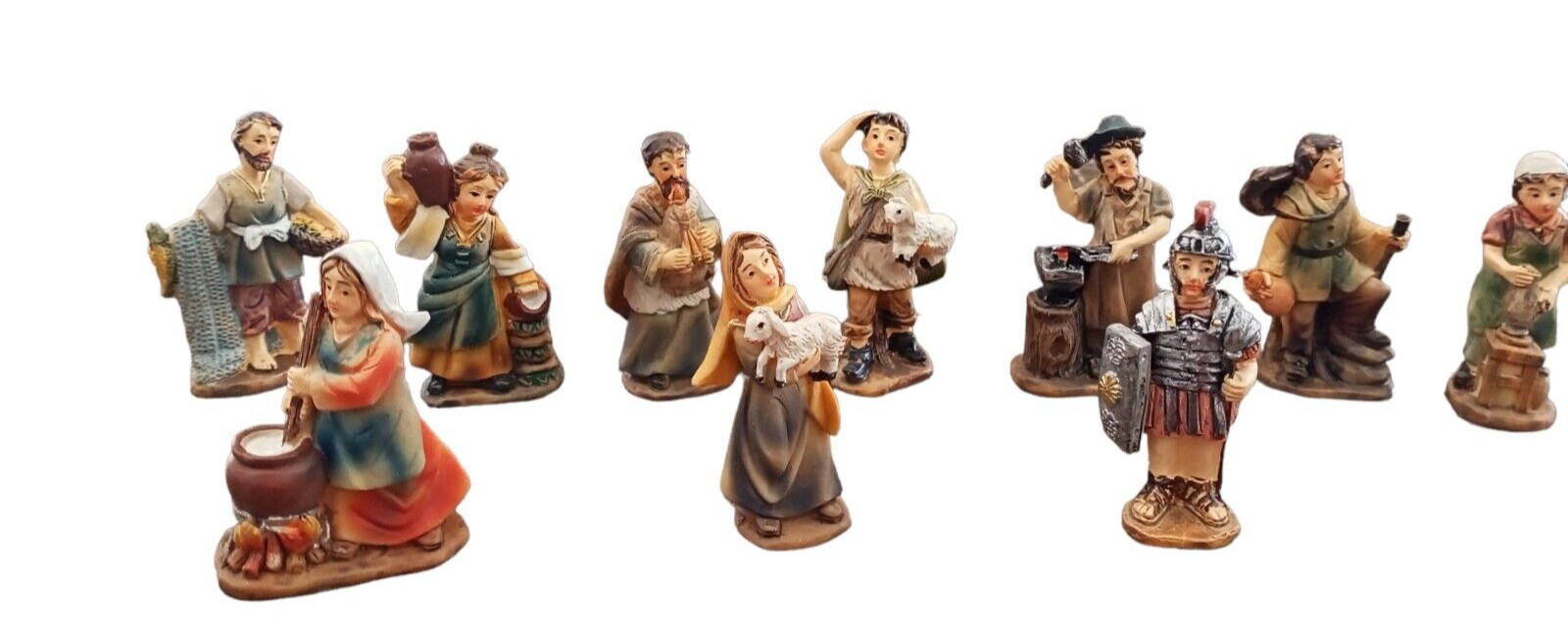 10 Figuras De Oficios Para Belén H 5 Cm En Resina Asortidas, DueEsse Christmas