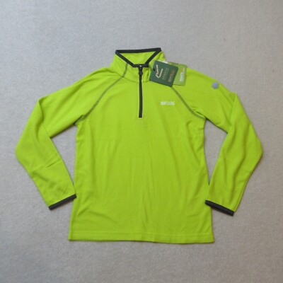 Regatta 1/2 Reißverschluss Fleece Kinder 11/12 Jahre grün Lok Outdoor Freizeit neu mit Etikett