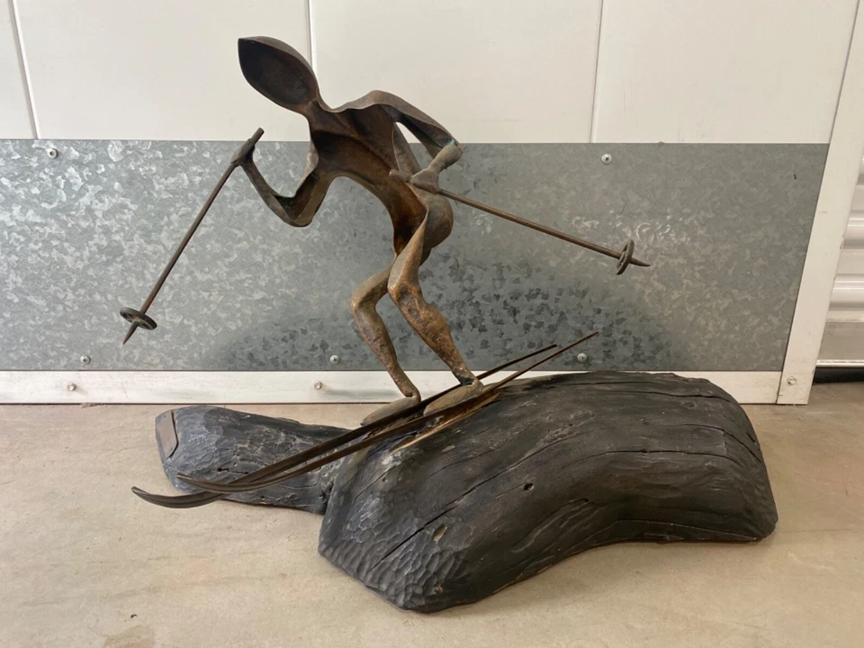 🔥 RARA Escultura Cubista de Cobre Chile Moderna Mediados de Siglo Años 60 Foto 3 de 4