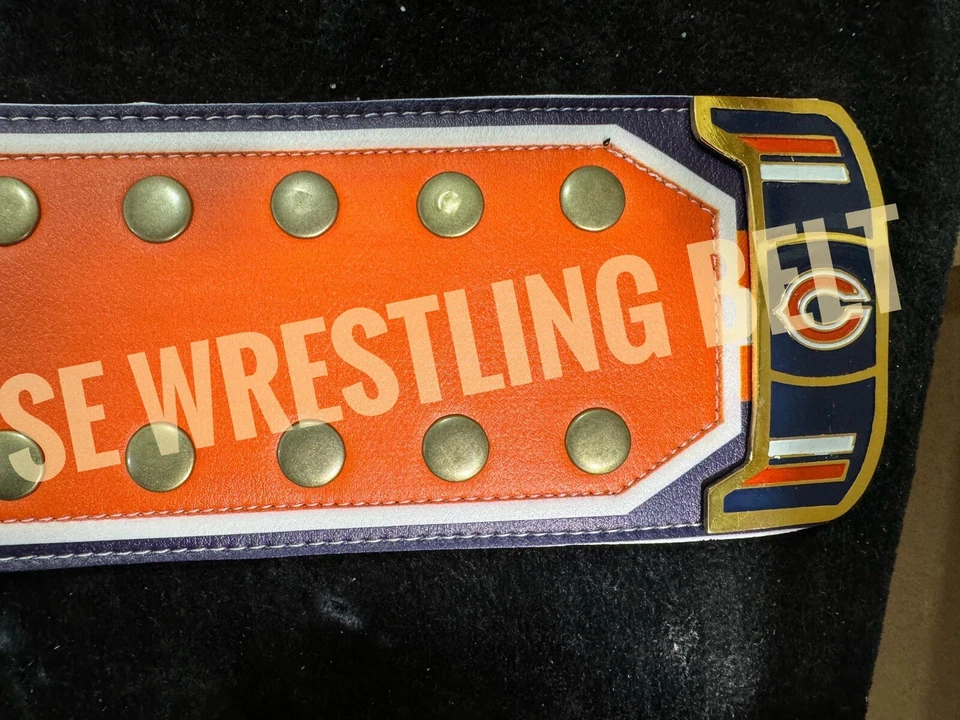 Cinto NFL Chicago Bears Championship futebol americano Super Bowl latão 2mm - Imagem 3 de 4