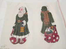 2 SIDED SANTA-MELISSA SHIRLEY-HANDPAINTED NEEDLEPOINT CANVAS