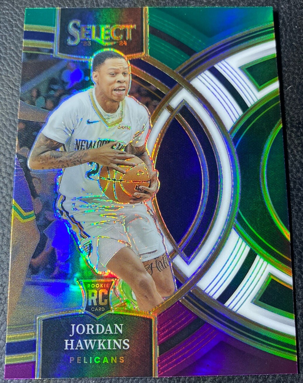 2023-24 Select Jordan Hawkins Premier #124 RC Pelicans Tri-Color Silver Prizim