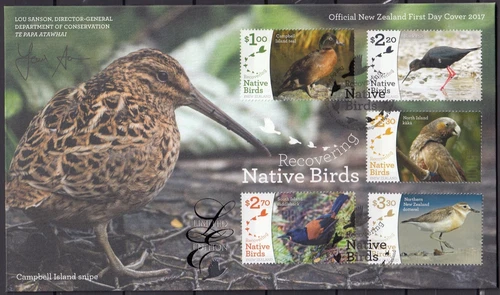NEW ZEALAND 2017 Recovering Native Birds, Limited Edition FDC