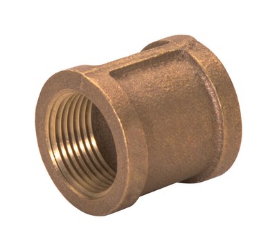 JMF 4506887 Red Brass Lead Free Threaded Reducing Coupling 1/2 x 1/4 in.