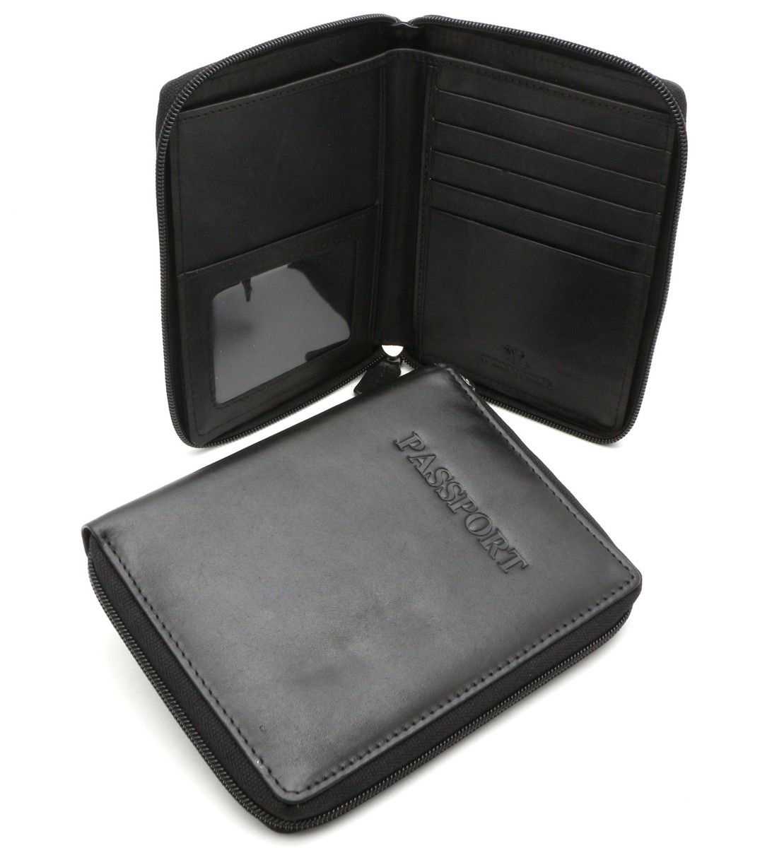 ペンダント Bifold Black Genuine Leather 