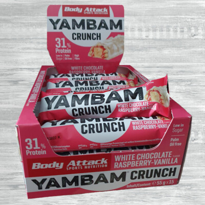 Body Attack YAMBAM CRUNCH & NUTS Riegel 15 x 55g Protein Riegel 42,36  /kg