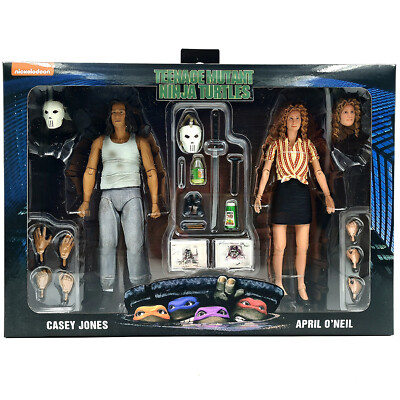 CASEY JONES APRIL O NEIL FIGURES TEENAGE MUTANT NINJA TURTLES NECA FARMHOUSE OVP