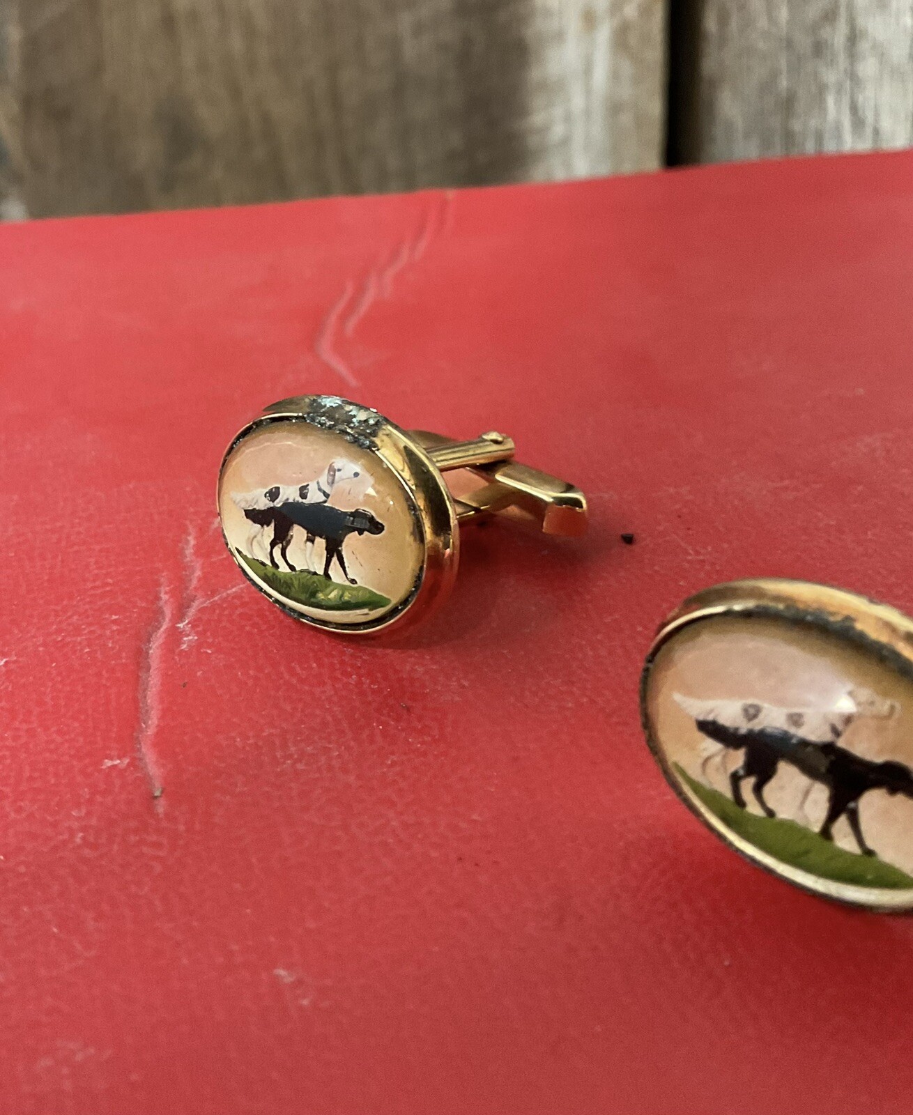 Irish Setter Cuff Links Pair - Unique Pointer Dog… - image 3